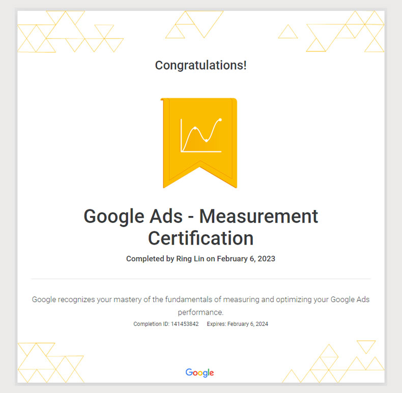 Google Ads-Measurement Assessment