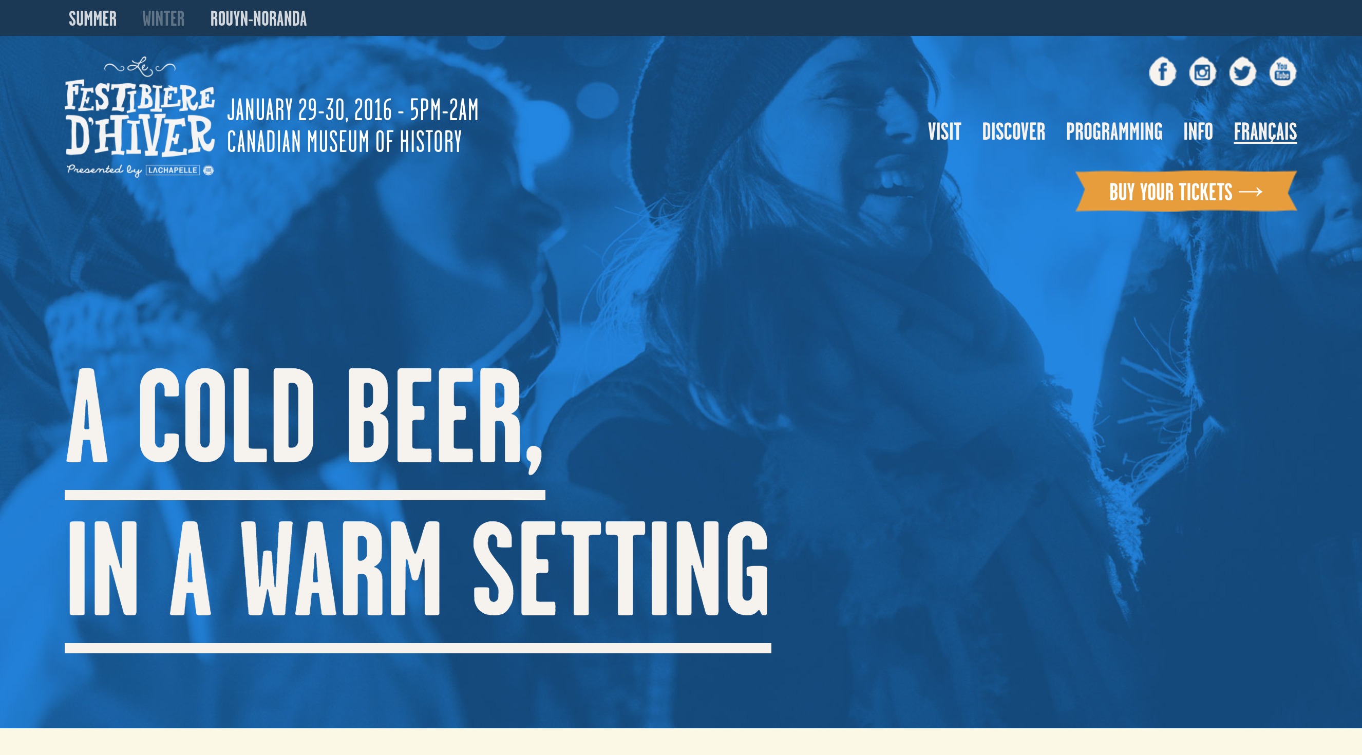 Festibiere d hiver January 29 30 2016 5PM 2AM Canadian Museum of History
