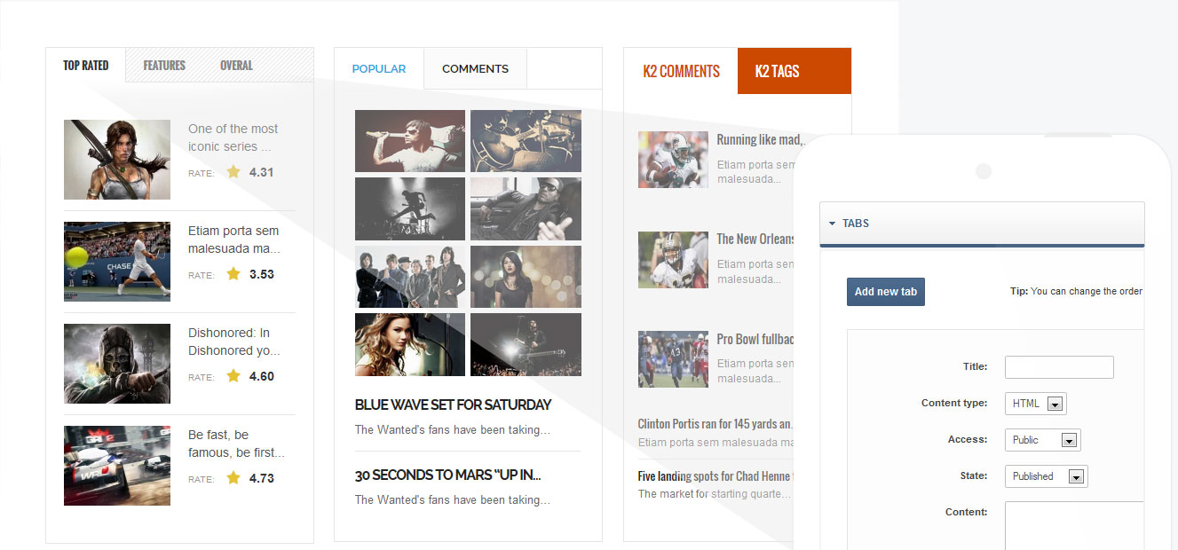 tabs joomla module
